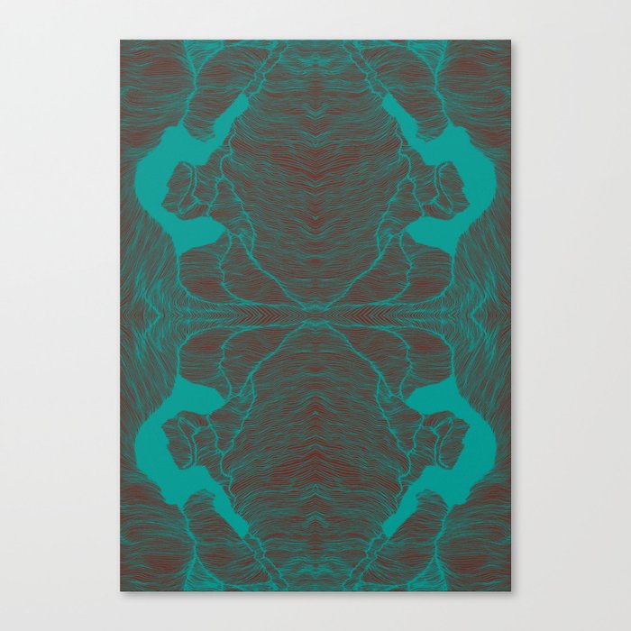 Reflection in turquoise Canvas Print