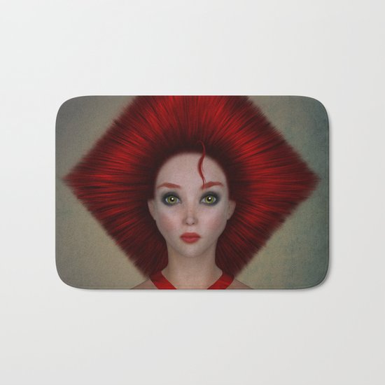 Queen of diamonds portrait Bath Mat