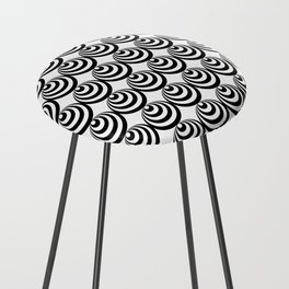 Crazy Circles White Counter Stool