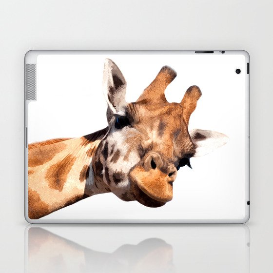 Giraffe portrait Laptop & iPad Skin
