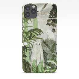 There's A Ghost in the Greenhouse Again iPhone Case | Vintage, Cute, Haunted, Leaves, Abandoned, Moss, Building, Nature, Greenhouse, Ghosts 