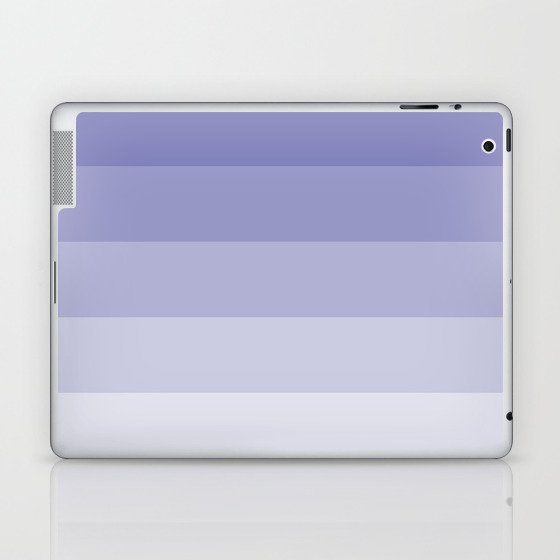 Periwinkle Ombre Stripes (pantone very peri) Laptop & iPad Skin
