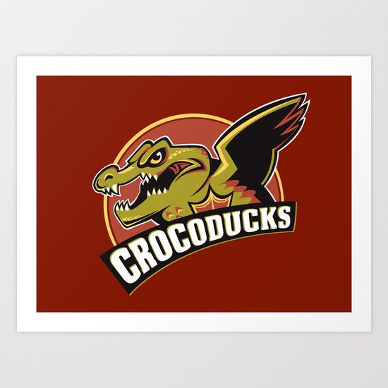 Crocoducks Art Print