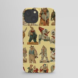 Vintage Clowns on Yellow iPhone Case