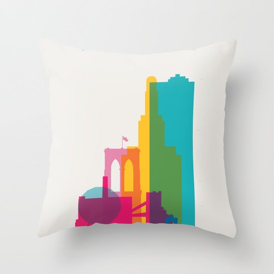 Shapes of Brooklyn. Accurate to scale Throw Pillow