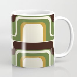Mid-Century Modern Meets 1970s Green Coffee Mug
