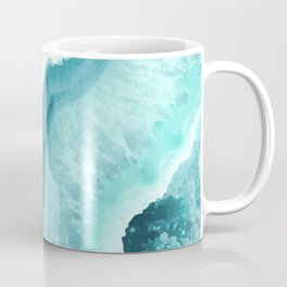 Aqua Blue Agate Print Coffee Mug