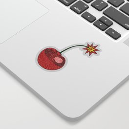 Glitter Cherry Bomb Sticker