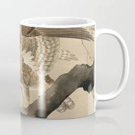 Ohara Koson, Hawk On The Tree Branch - Japanese Vintage Woodblock Print Coffee Mug