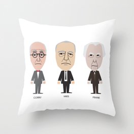 The Godfathers of Modern Architecture Throw Pillow