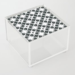 Gray-Green and White Floral Flower Pattern Pairs Coloro 2022 Popular Color Dark Springs 087-20-02 Acrylic Box