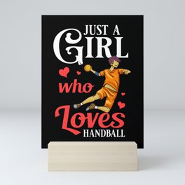 Handball Game Ball Player Rules Court Team Mini Art Print