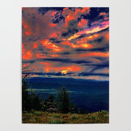 Psychedelic Sunset Poster