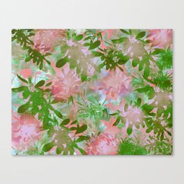 Sunlight in the Garden Coral  Canvas Print