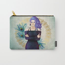 Purple Peacock Pinup Carry-All Pouch
