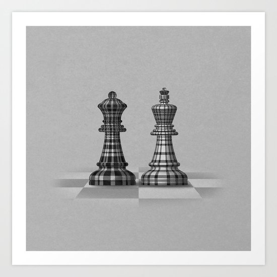 Checked Mates Art Print