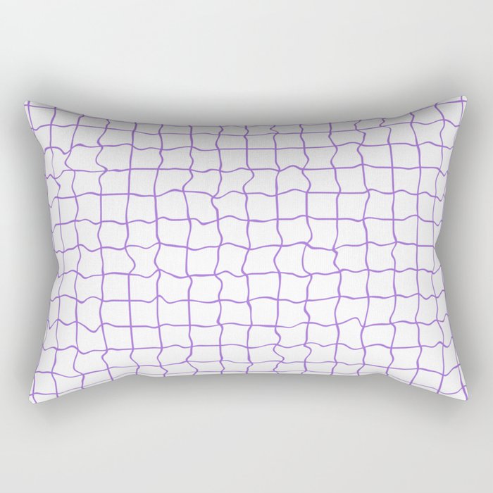 Violet minimal geometrical liquid square pattern Rectangular Pillow