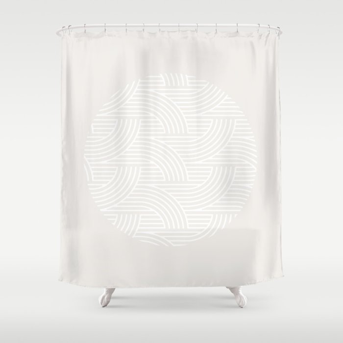 Zen Design Beige Shower Curtain