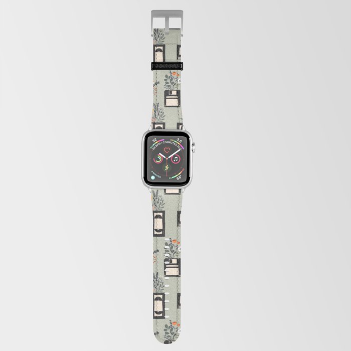 Fun retro VHS, Floppy and Cassette Pattern Apple Watch Band