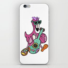 Flamingo luau party iPhone Skin