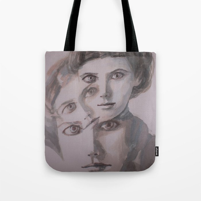 watercolor portrait of the Spirits in Her Head Tote Bag