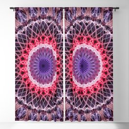 Red and violet mandala Blackout Curtain