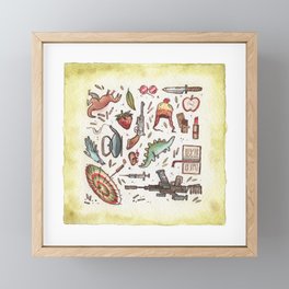 Collection of Shiny Objects Framed Mini Art Print