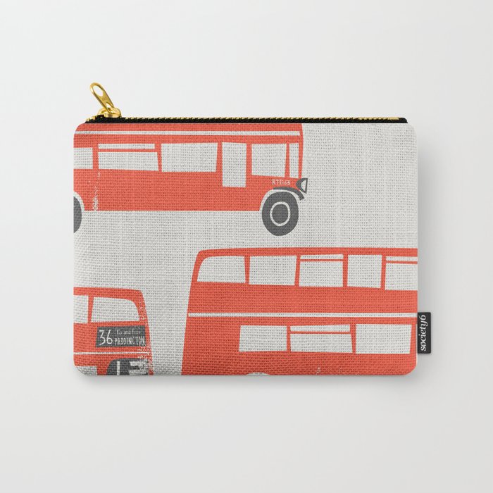 London Double Decker Red Bus Carry-All Pouch