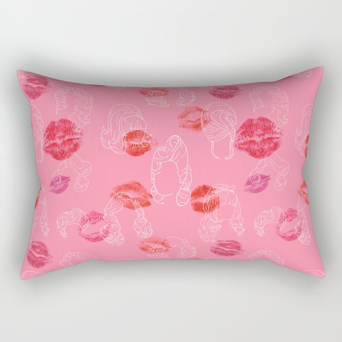 Wigs & Lipstick Rectangular Pillow