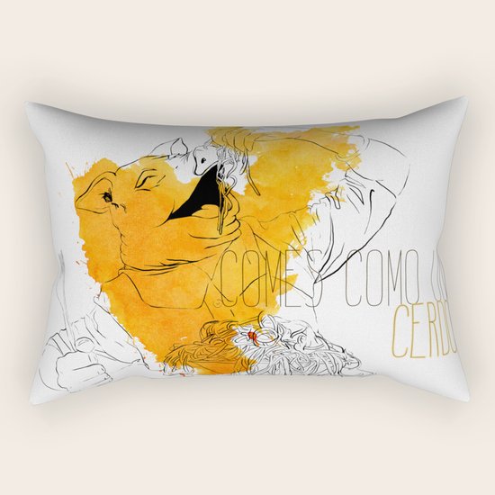Comes como un cerdo (you eat like a pig) Rectangular Pillow