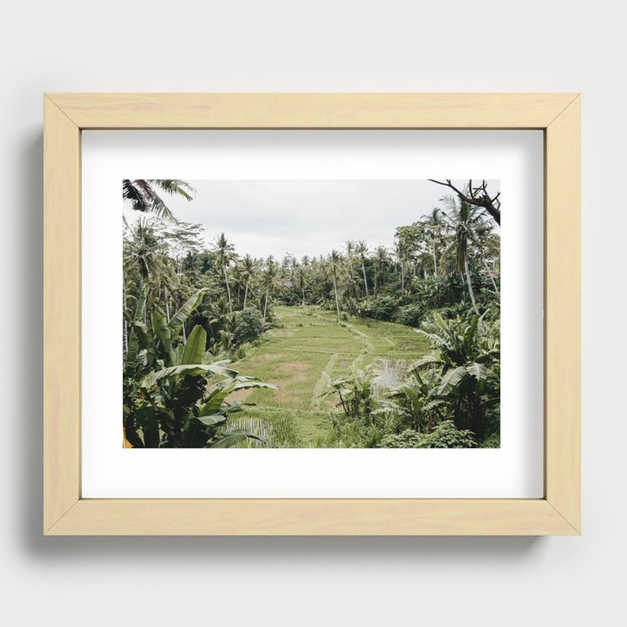 Rice fields dreams Ubud, Bali | Travel photography | Indonesia wall art Recessed Framed Print