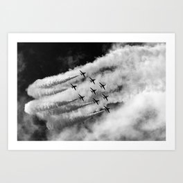Cloud makers Art Print | Airforce, Air, Clouds, Digital, Speed, Aviation, Sky, Sport, Arrows, Red 