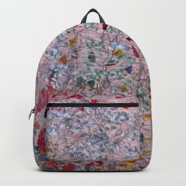 Grey Abstract Backpack