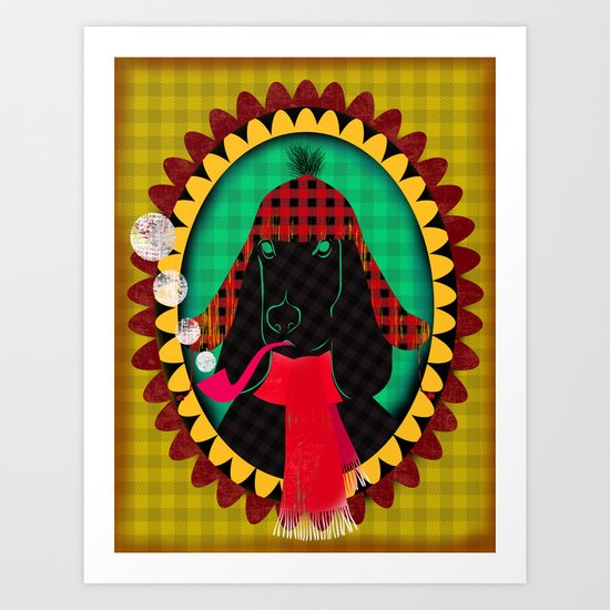 Smoking Hound 02 Art Print