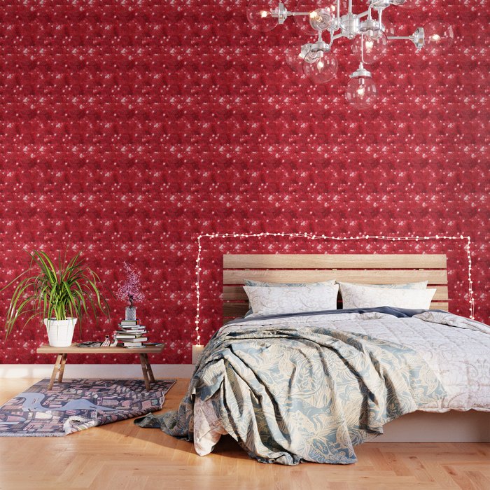 Faux Red Sequin Background Wallpaper By Gx9designs Society6