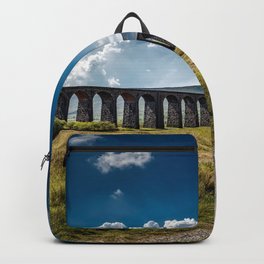 Great Britain Photography - Ribblehead Viaduct Under The Blue Sky Backpack