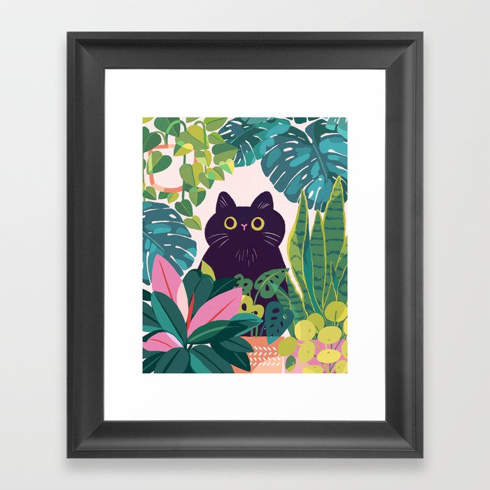 Cat Jungle Framed Art Print