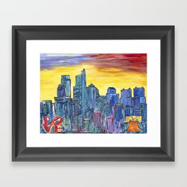 Philadelphia Skyline Framed Art Print