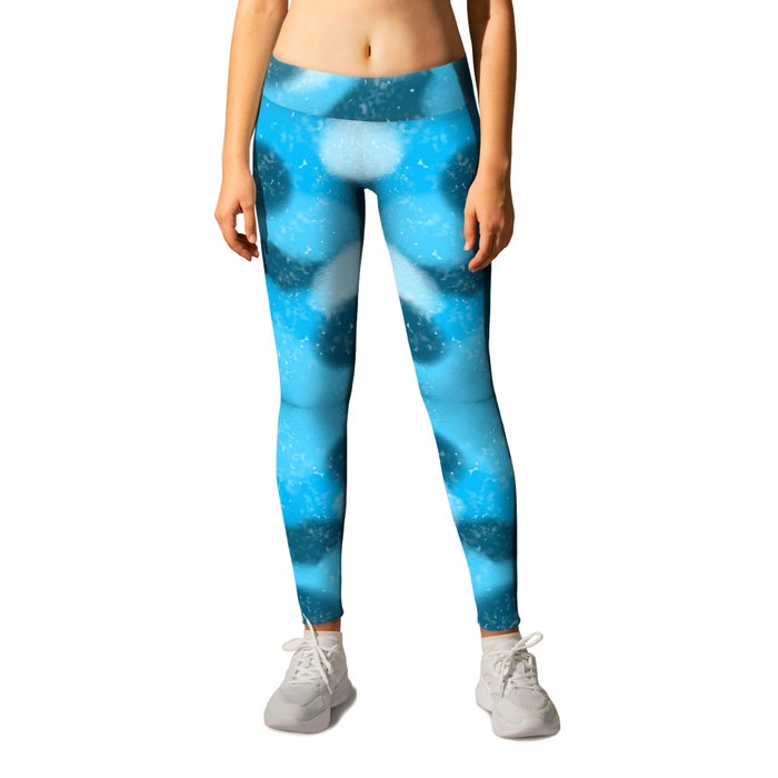 Cloudy Blue Flower Leggings