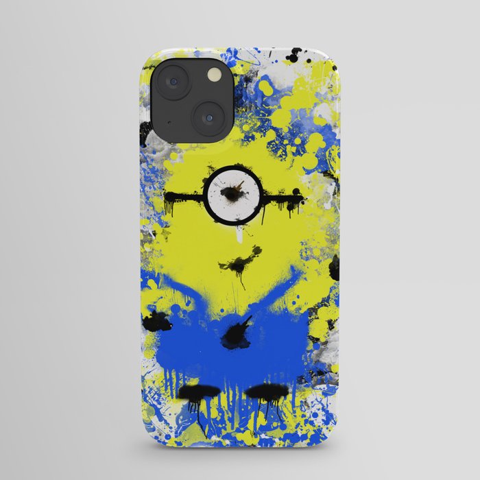 Splatter Painted Minion  iPhone Case