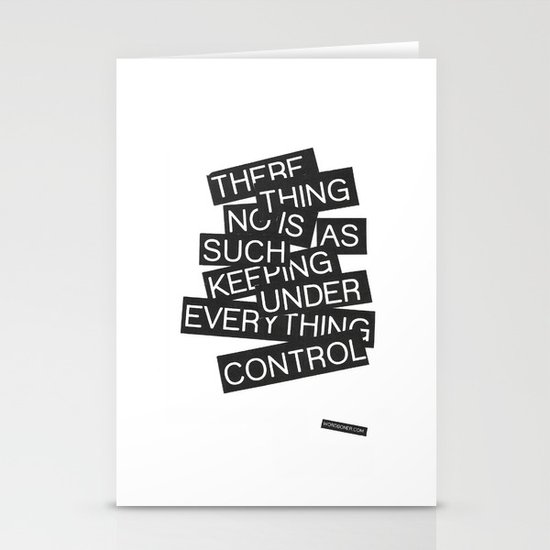 Under Control Stationery Cards