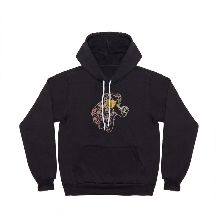 Astronaut in Deep Space Walk with Sun Reflection Hoody
