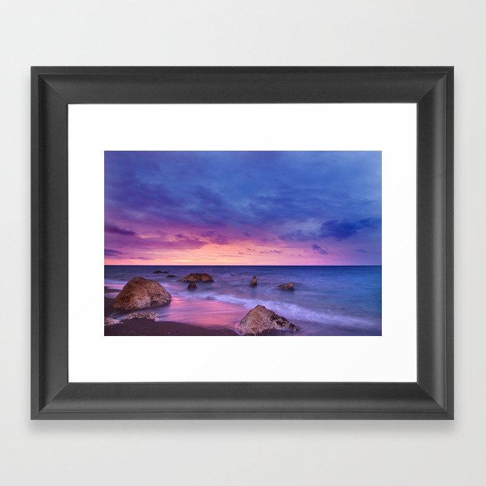 Purple Ocean Framed Art Print