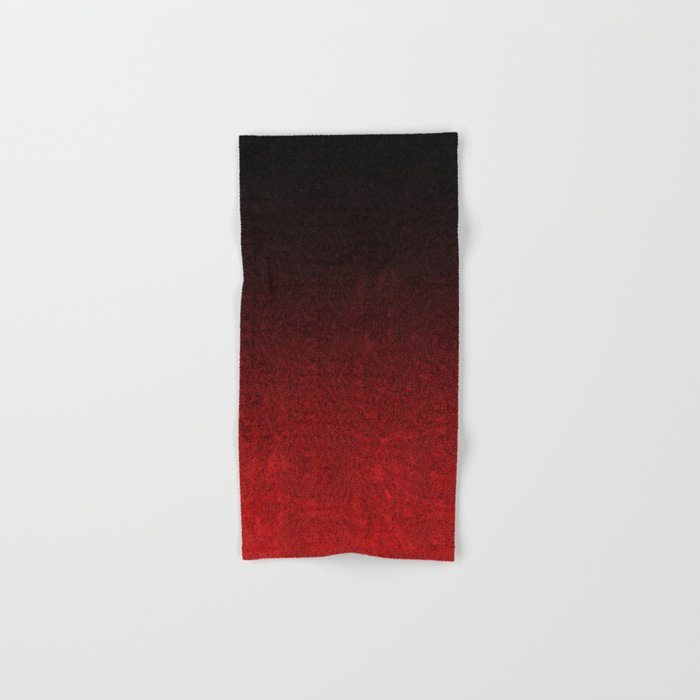 red and black bath towels