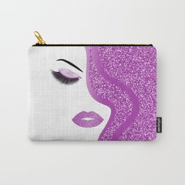 Purple glitter woman Carry-All Pouch