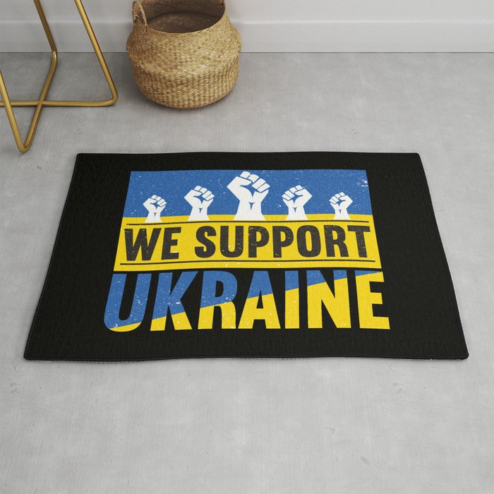 We Support Ukraine Rug