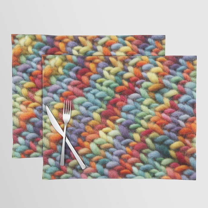 Rainbow Stiches Placemat