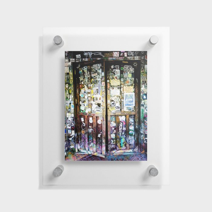 Here I opened wide the door - Darkness there and nothing more. Floating Acrylic Print