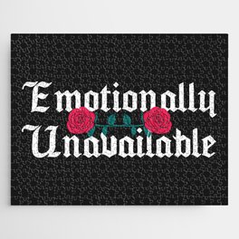 Emotionally Unavailable Sarcastic Quote Jigsaw Puzzle