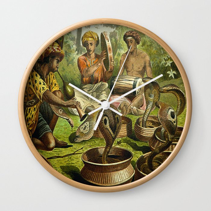 Boho Art - Mandala - Festival - Hindu - Arabesque - Hippie Wall Clock